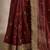 Maroon floral zari pure chiffon tussar saree