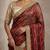 Maroon floral zari pure chiffon tussar saree
