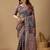 multicolor paisley embroidered silk blend designer banarasi saree