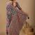multicolor paisley embroidered silk blend designer banarasi saree