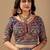 multicolor paisley embroidered silk blend designer banarasi saree