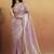 Lavender solid organza fabric ready to wear saree