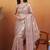 Lavender solid organza fabric ready to wear saree