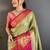 light_lime woven design zari silk blend designer kanjeevaram saree