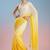 yellow embroidered work georgette unstitched blouse piece & sarees