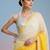 yellow embroidered work georgette unstitched blouse piece & sarees