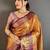 gold woven design zari silk blend kanjeevaram saree