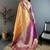 gold woven design zari silk blend kanjeevaram saree