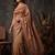 Copper floral silk blend designer kanjeevaram saree