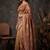 Copper floral silk blend designer kanjeevaram saree