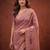 Pink floral zari silk blend designer kanjeevaram saree