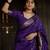 Purple woven design zari banarasi saree
