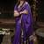 Purple woven design zari banarasi saree