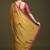 Mustard floral embroidered tissue designer saree
