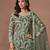 Olive Green Embroidered Designer Semi Stitched Sharara Suit