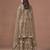 Light Taupe Grey Embroidered Designer Semi Stiched Sharara Suit