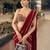 Red Ready to Wear Lehenga Saree with Sequins Embroidery  Unstich Blouse