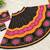 black rayon navratri lehenga set with printed work