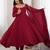 Wonderful Maroon Mirror Laced Chanderi Wedding Wear Anarkali Suit