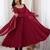 Wonderful Maroon Mirror Laced Chanderi Wedding Wear Anarkali Suit