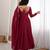 Wonderful Maroon Mirror Laced Chanderi Wedding Wear Anarkali Suit