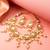 Gold-plated kundan choker necklace set with crystal stones and pearl drops and earrings