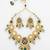 Green & grey necklace set with lattice pendant and drop earrings