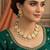 Traditional gold plated kundan choker necklace set with pearl droplets