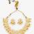 Traditional gold plated kundan choker necklace set with pearl droplets