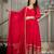 Rangoli crush silk embroidery party wear anarkali  suit set