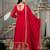 Rangoli crush silk embroidery party wear anarkali  suit set