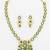 Green enamel meenakari and kundan gold plated necklace set