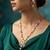 Bead gold plated kundan pendant necklace set