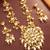 Gold plated kundan floral long necklace set with pearl drops