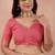 off white golden zari work banarasi traditional saree with contrast blouse