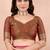 rani pink golden zari work banarasi traditional saree with contrast blouse