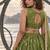 DARK LEAF GREEN NET THREAD WITH ZARI AND SEQUINCE WORK FESTIVE LEHENGA CHOLI SET FOR WOMEN'S