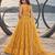 MUSTARD YELLOW NET THREAD WITH ZARI AND SEQUINCE WORK FESTIVE LEHENGA CHOLI SET FOR WOMEN'S