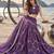 PURPLE NET THREAD WITH ZARI AND SEQUINCE WORK FESTIVE LEHENGA CHOLI SET FOR WOMEN'S