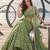 PISTA GREEN NET THREAD WITH ZARI AND SEQUIN WORK FESTIVE LEHENGA CHOLI