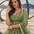 PISTA GREEN NET THREAD WITH ZARI AND SEQUIN WORK FESTIVE LEHENGA CHOLI
