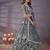 Shiny Blue Thread Work Net Sangeet Wear Lehenga Choli With Dupatta
