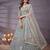 Notable Sky Blue Floral Embroidery Net Wedding Wear Lehenga With Blouse