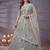 Notable Sky Blue Floral Embroidery Net Wedding Wear Lehenga With Blouse