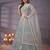Notable Sky Blue Floral Embroidery Net Wedding Wear Lehenga With Blouse