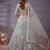 Notable Sky Blue Floral Embroidery Net Wedding Wear Lehenga With Blouse