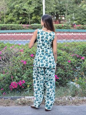 Printed cotton kurti with farshi salwar 5