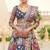 Blue Print Stones & Sequins Na Semi Stitched Lehenga Set