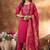 Pink marina silk kurti pant dupatta set