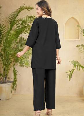 Black heavy rayon co-ords set 2